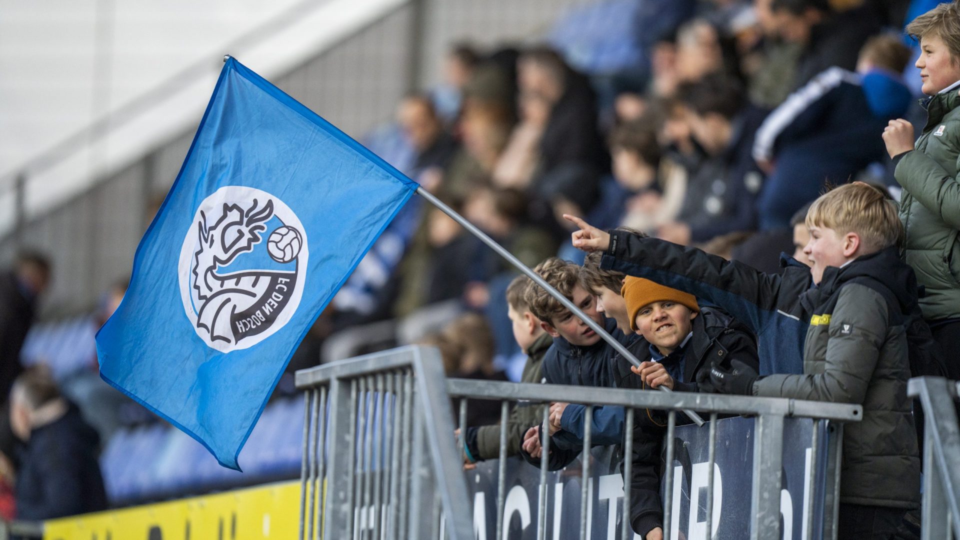 ’S-HERTOGENBOSCH, 08-04-2022 , Stadium of FC Den Bosch, stadion de Vliert , Dutch Football Keuken Kampioen Divisie season 2021 / 2022 . Supporters during the match Den Bosch - Dordrecht .