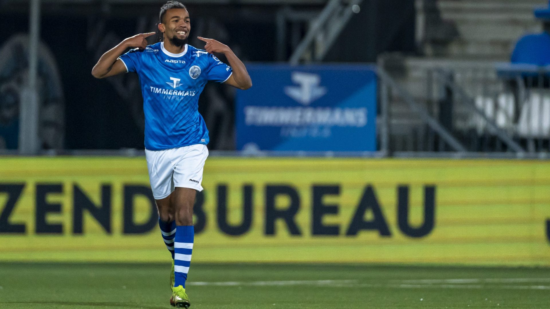 DEN BOSCH, Netherlands, 20-11-2020, football, , Dutch Jupiler league, season 2020 / 2021, FC Den Bosch player Ryan Trotman celebrating the goal during the match Den Bosch - Jong Ajax